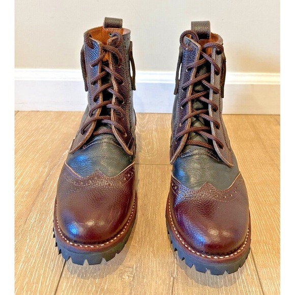 Handmade Custommade Leather Gunslinger El Gato Montes Boots Unisex Sz W8.5 / M7 - Picture 4 of 10